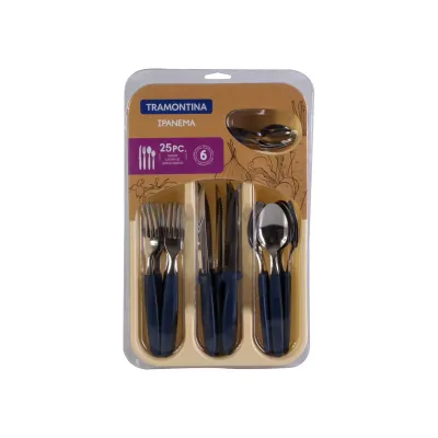 Faqueiro Inox Ipanema com Cabo 25 Peças 35X23.5X3.2cm